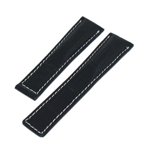 Bracelet crocodile 22/18 mm pour la boucle déployante BREITLING et TAG HEUER