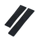 22/20 mm crocodile strap for BREITLING and TAG Heuer folding clasp