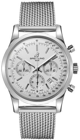 Breitling Transocean Chronograph 43 mm White dial Full-Set