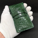 Etui de voyage pour 1 montre - cuir de crocodile | VERT