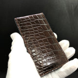 Etui de voyage pour 1 montre - cuir de crocodile | CHOCOLAT