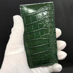 Etui de voyage pour 1 montre - cuir de crocodile | VERT