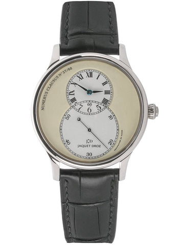 JAQUET DROZ Grande Seconde Ivory Enamel 18K Or Blanc | BS-WATCH.FR